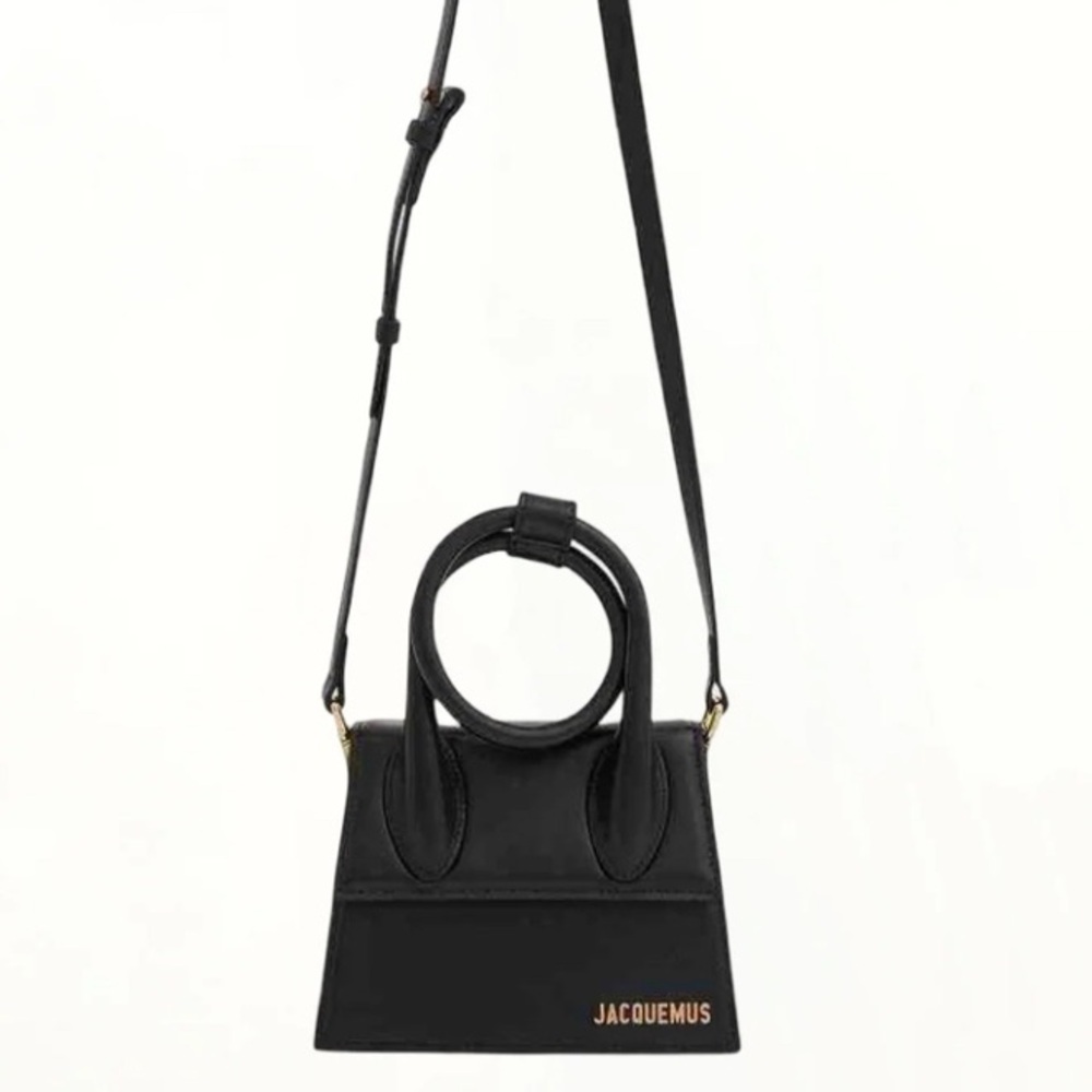 Authentic Jacquemus Black Suede Crossbody Bag